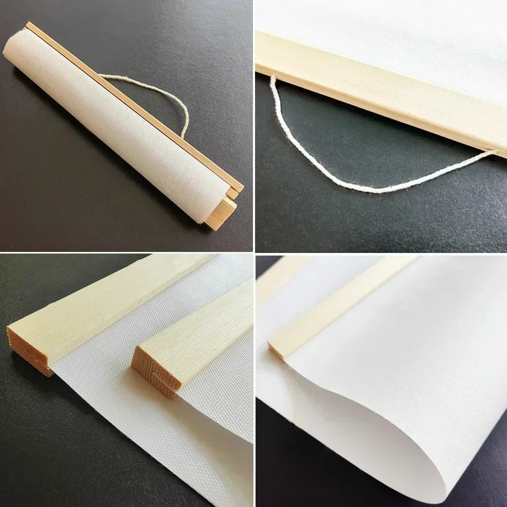 Solid Wood Hanging Scrolls Colorful Bathroom Quote Wall Art Prints - Brush Your Teeth, Flush The Toilet, Wash Your Hands Cardsto