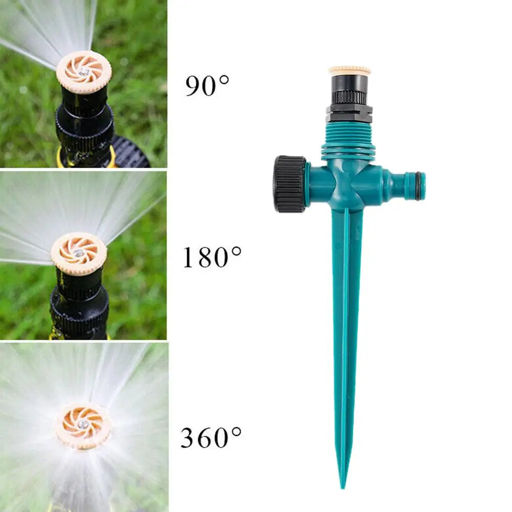 Garden Sprinkler 360° Rotation Irrigation Watering System Automatic Agriculture Lawn Greenhouse Adjustable Plug Spray Nozzle