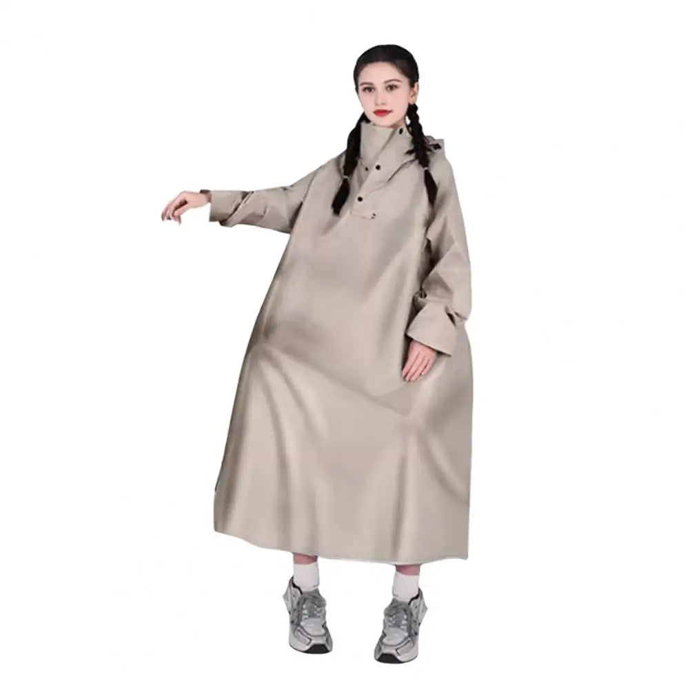 Thicken Oxford Waterproof Rain Gear Rain Poncho Korean Fashion Rain Coat One-piece Long Raincoat Loose Oversized Hooded Rainwear