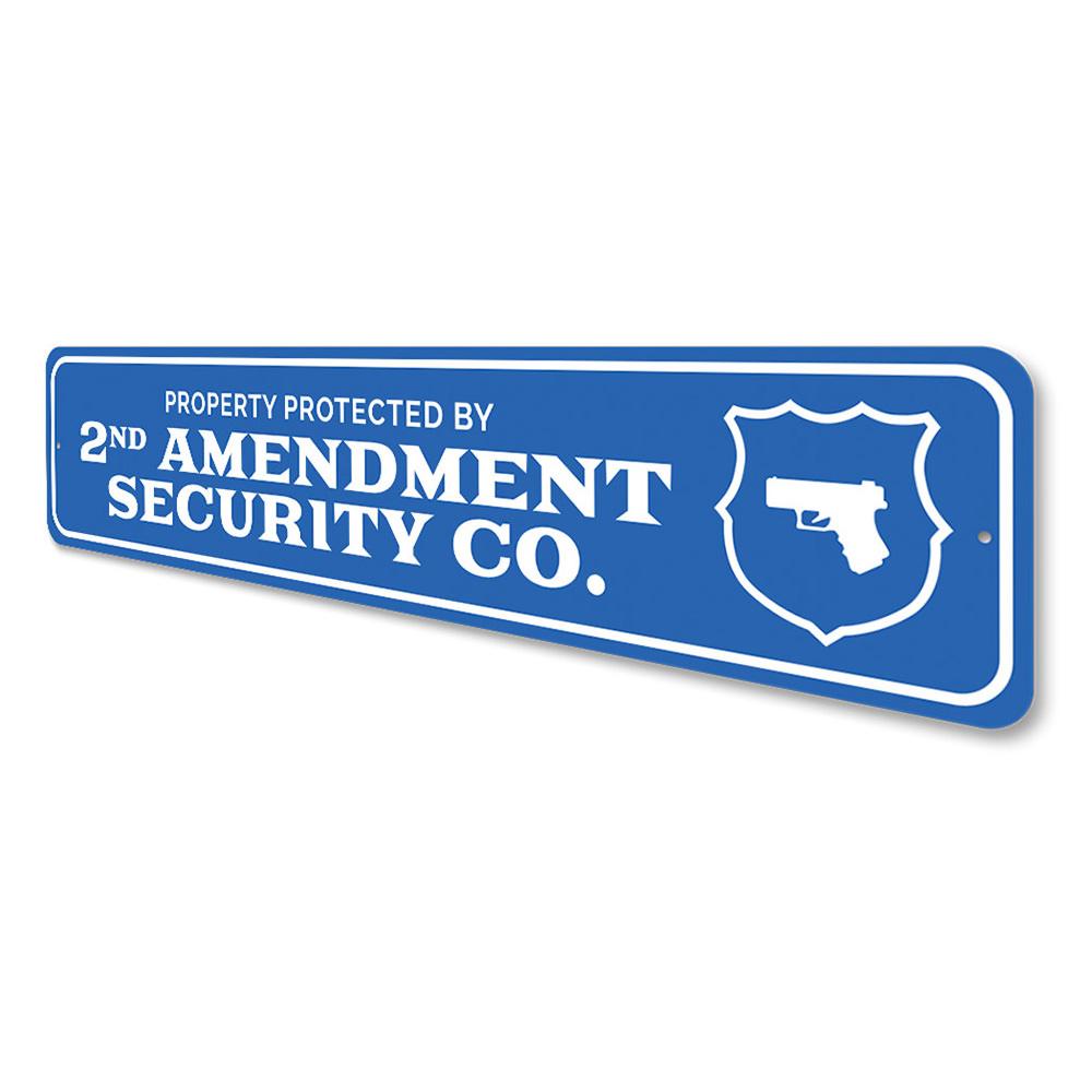 Protected by 2nd Amendment Security Co. Warning Sign
