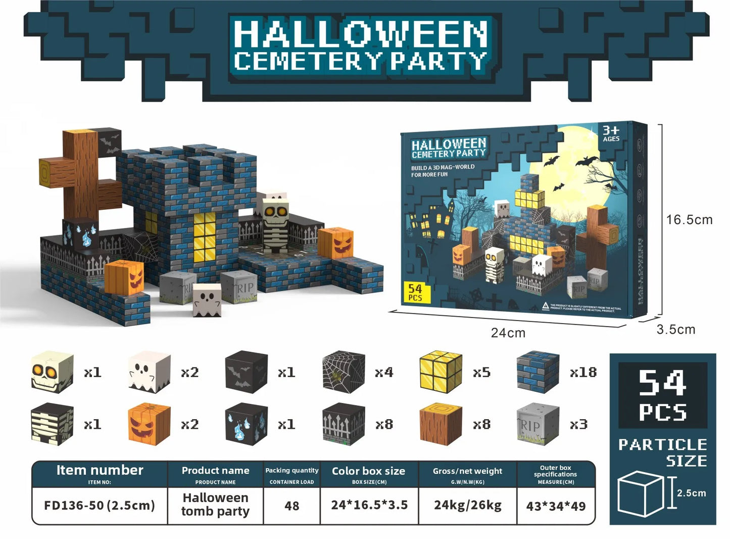 Mine Cube World Magnetic Building Blocks Magnet Set for Boys kids Magnetic Construction Set Stem Sensory Toys for Children Gifts