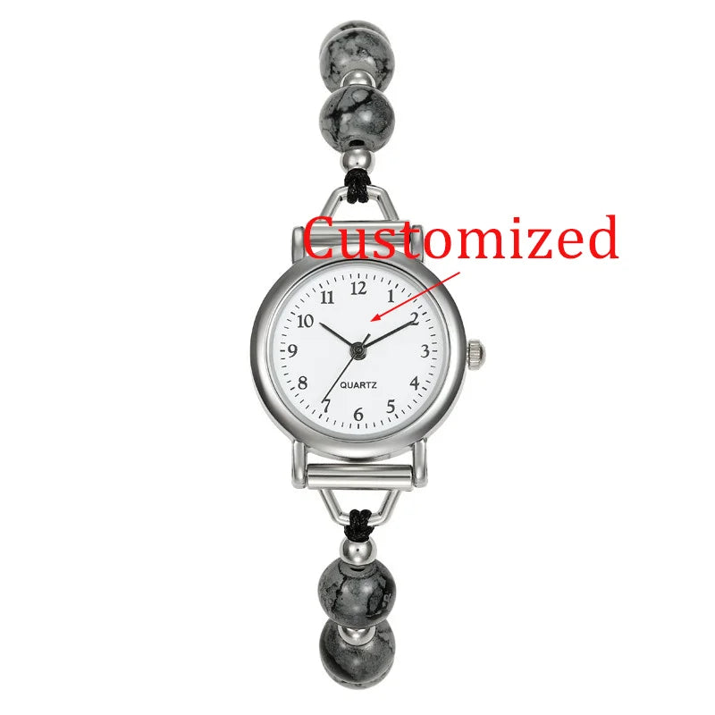 Women's Watch Small Woven Watch Versatile Light Luxury Bead Bracelet Watch for Fashionable Accessories Can be customized