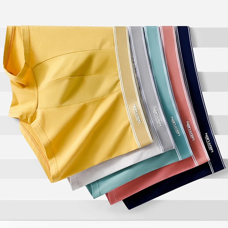 1Pcs Boxer Shorts Men's Underwear Sexy Panties Cotton Boxers Man Underpant Comfortable and Fit U Convex Lingerie Plus Size L-6XL