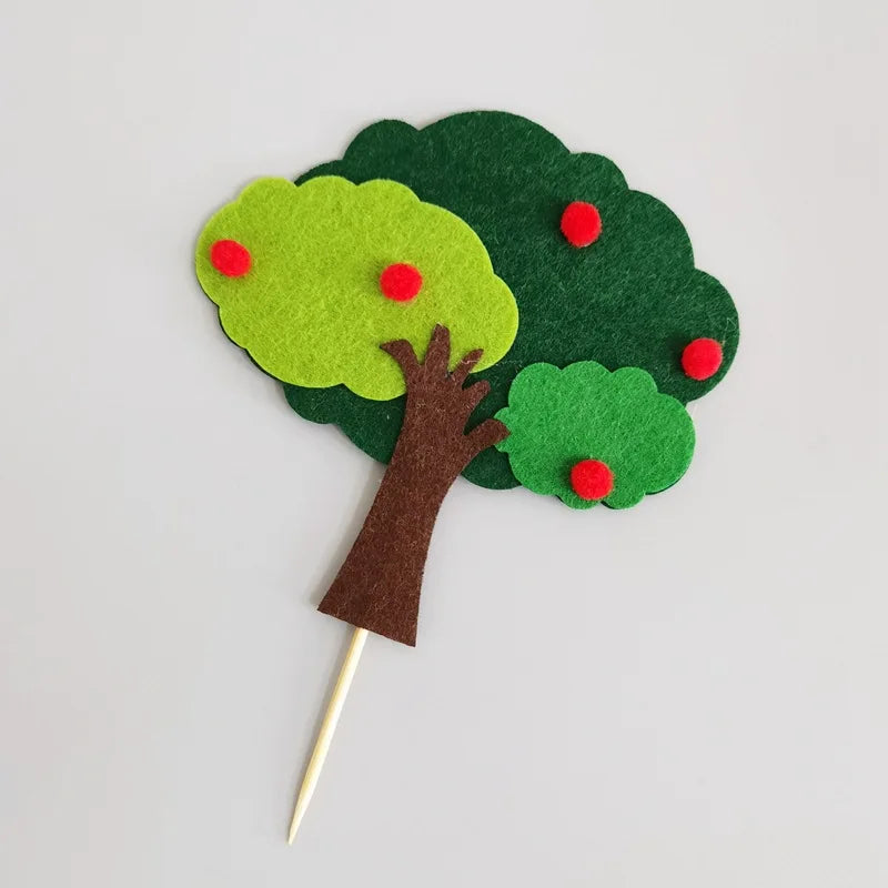 1pcs Jungle Party Cake Topper Safari Animals Figures Toys Picks Wild Jungle Animals Theme Baby Shower Happy Birthday Cake Decor