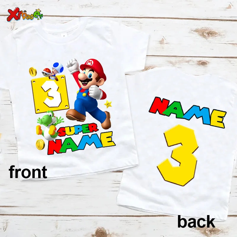 6th Birthday Boy Shirt Matching Outfits T Shirts Party Kids Shirts Baby Boy Clothes Shirts 7th Birthday Custom Name T Shirt Top