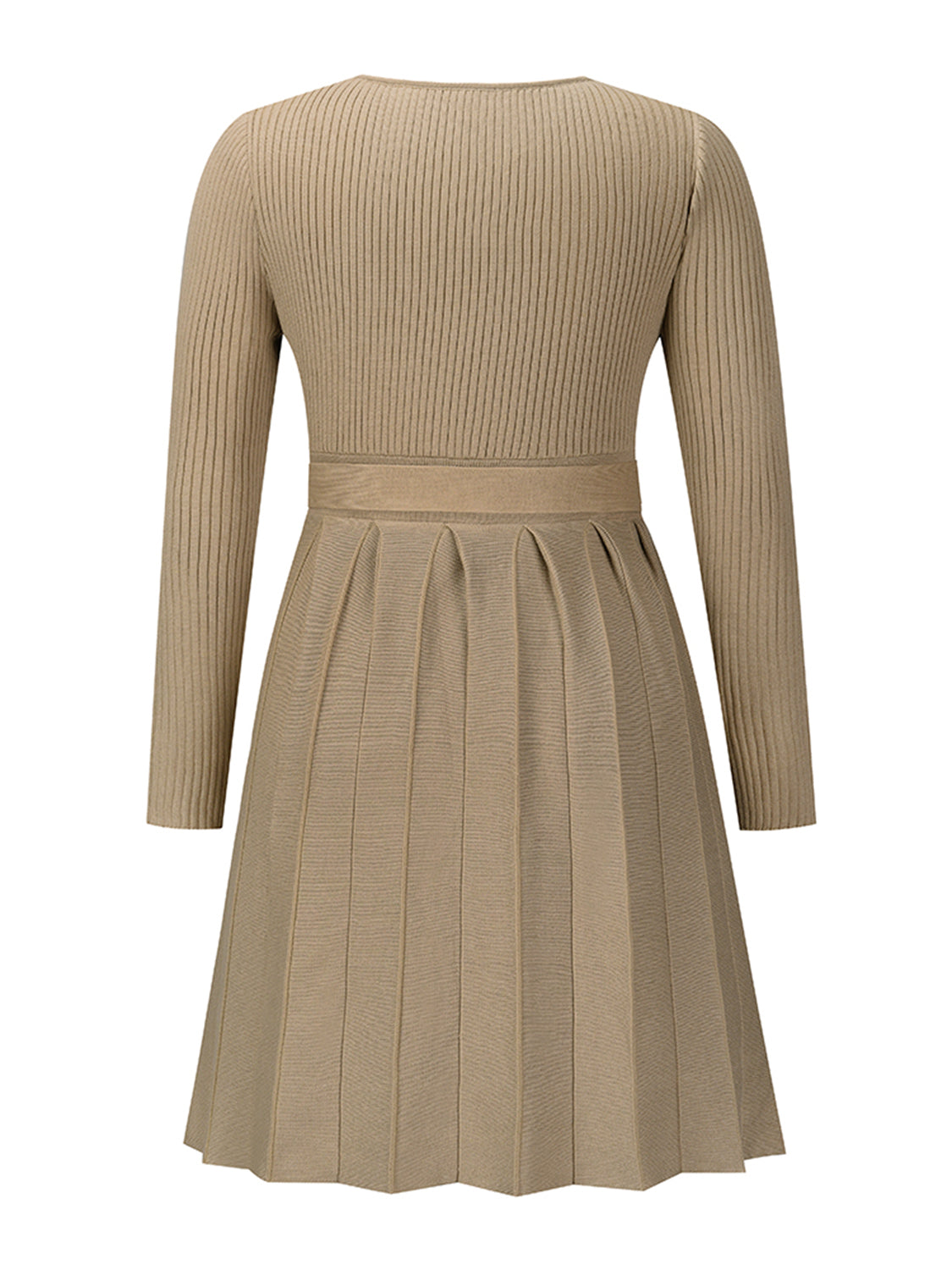 Women's Sexy Surplice Front Pleated Dress