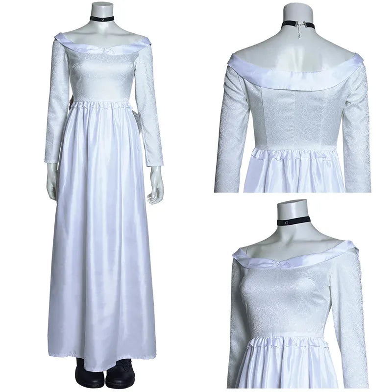 AA wat Adult Fantasy Chucky Bride Cosplay Dress Costumes Women Necklace Outfits Halloween Carnival Party Suit2025 New