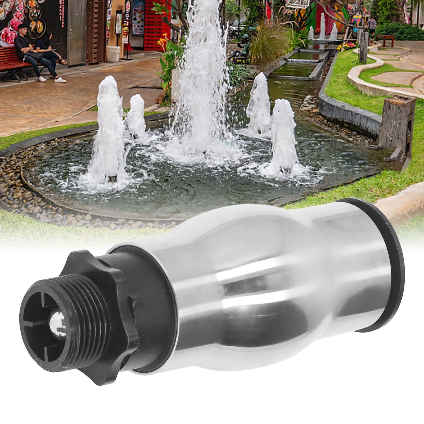 ZK30 G1 Male Thread Frothy Foam Jet Fountain Nozzle 304 Stainless Steel Water Spray Head for Garden Pond Lake