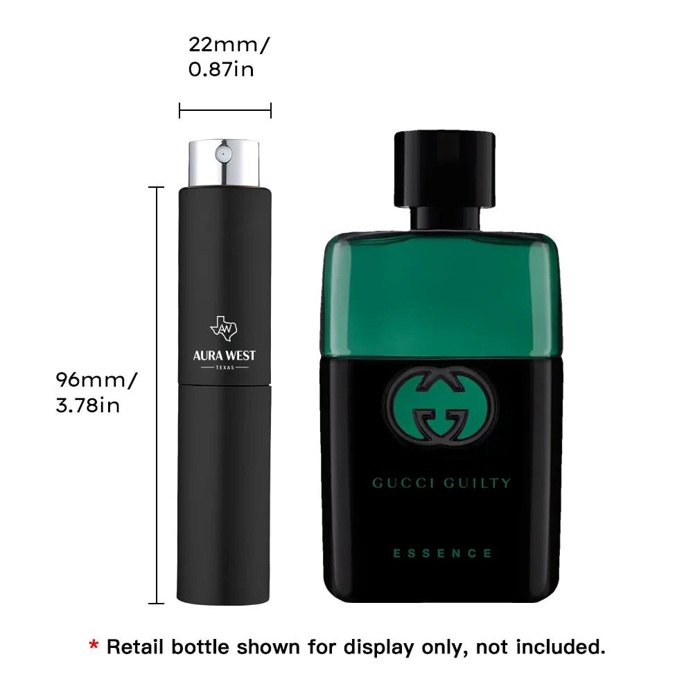 Gucci - Guilty Black Essence EDT for men Travel Spray (5ml), Genuine Fragrance Decant, Not Original Bottle, Sample Size