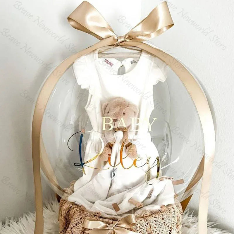 1Pc 28inch Wide Neck Balloon for Stuffings Transparent Wide Mouth Bubble Ballon Toys Clothes Birthday GIft Globo Baby Shower Dec