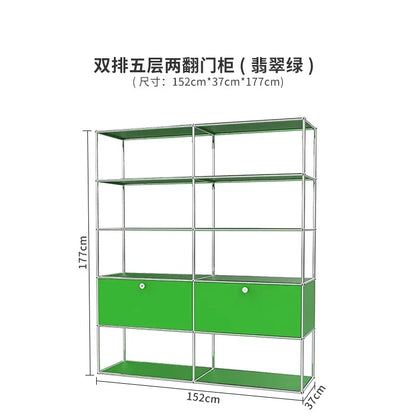 b7+  Nordic medieval cream wind small apartment display cabinet stainless steel module furniture decorative cabinet