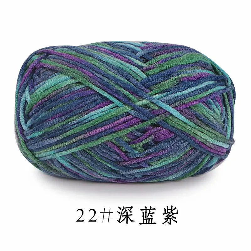 5Strands 2.5mm Colorful Soft Cotton Baby Knitting Wool Yarn Crochet Craft  Crochet Fancy Yarn Hand Knitting Sweater Baby Clothes