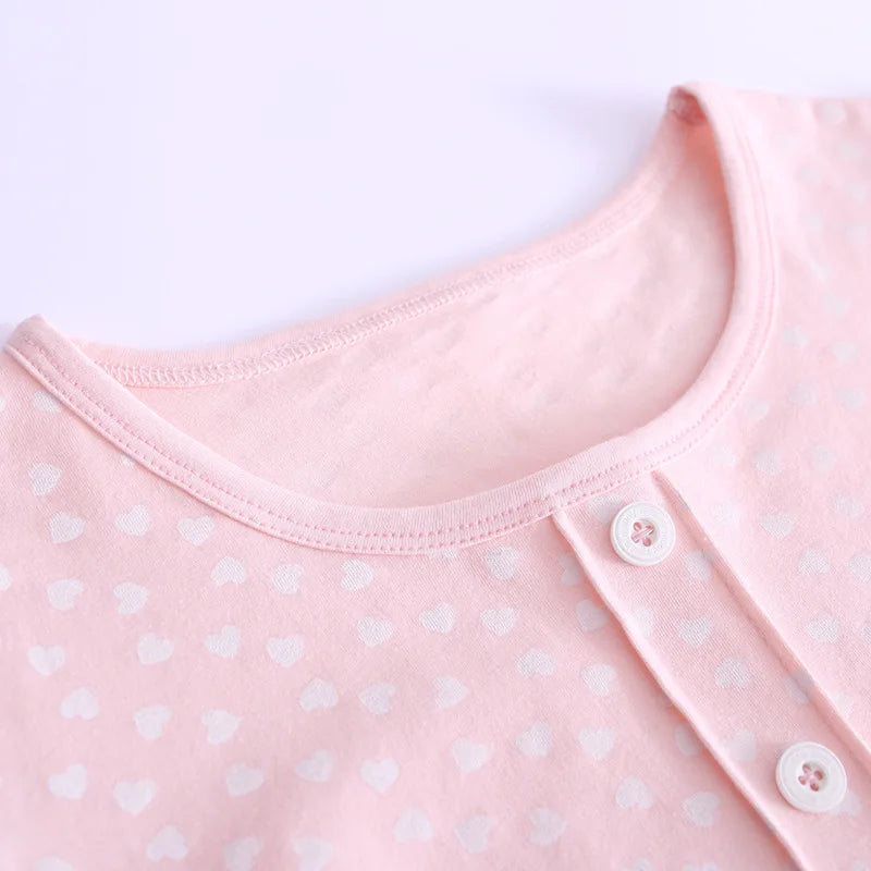 new delivery children clothes baby spring autumn long sleeve pajama Nightdress  cotton home clothes 110-170 3-15year students