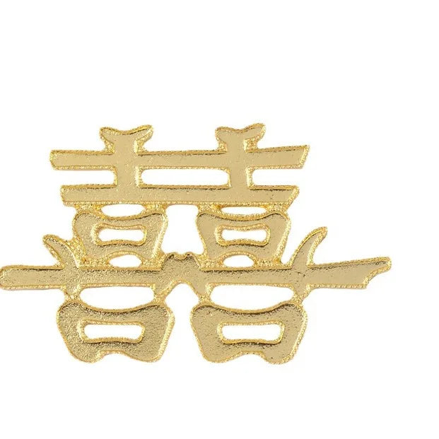 Alloy accessories jewelry Chinese style dripping oil cloisonne double happiness accessories DIY wedding bride hair accessories