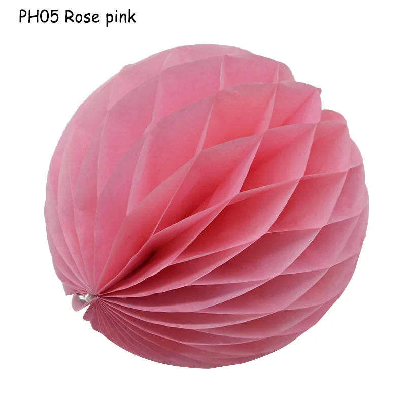 5pcs/lot 10/15cm Decorative Paper Honeycomb Ball Pastel Flower Wedding Kid Birthday Party Decoration Baby Shower Supplies8Z