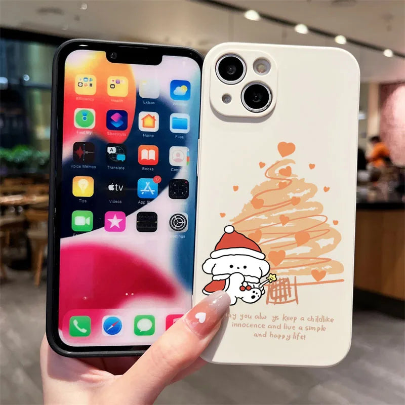 Christmas Tree Print Phone Case For Xiaomi Poco X7 Pro 5G M6 Pro 4G X6 X5 X3 F5 F6 X7 Shockproof Candy Matte Soft Silicone Cover