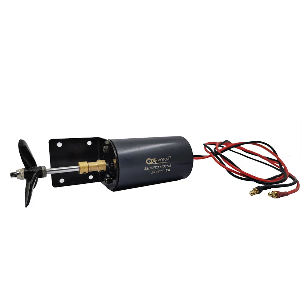 QX-MOTOR 545 / 50T Underwater propeller 12V-16V Brush Motor for unmanned / nesting trawler/remote control duck boat