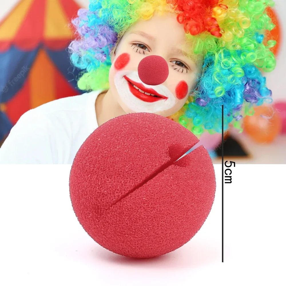 5-300pcs Red Clown Nose DIY Foam Sponge Balls Funny Circus Cosplay Costume Props Performance Party Halloween Holiday Decoration