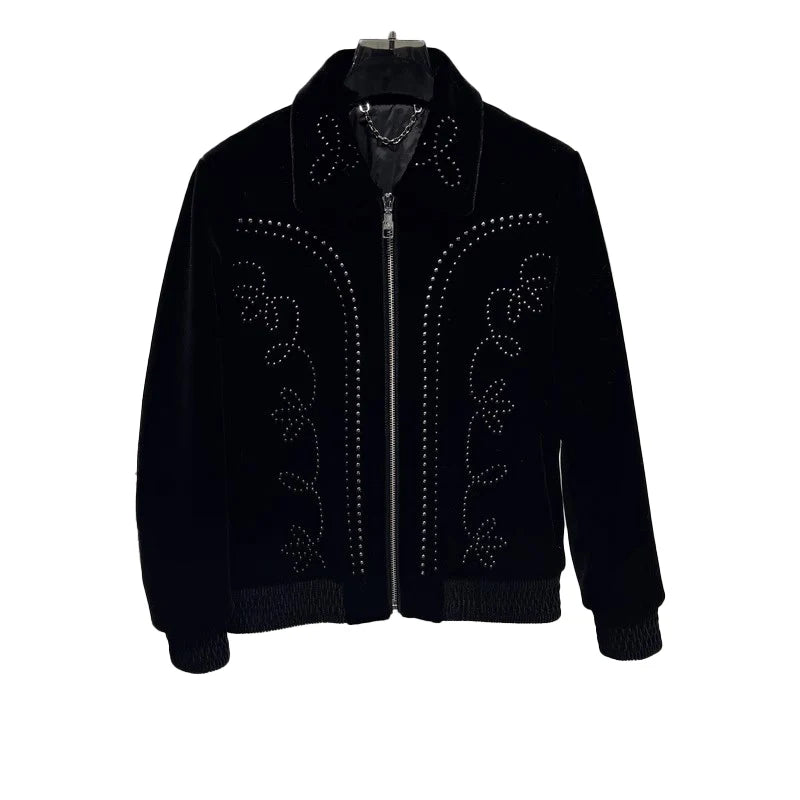 Mauroicardi Autumn Winter Short Black Soft Faux Mink Fur Coat Men Rivet Zipper Luxury Designer European Fashion Fluffy Jacket