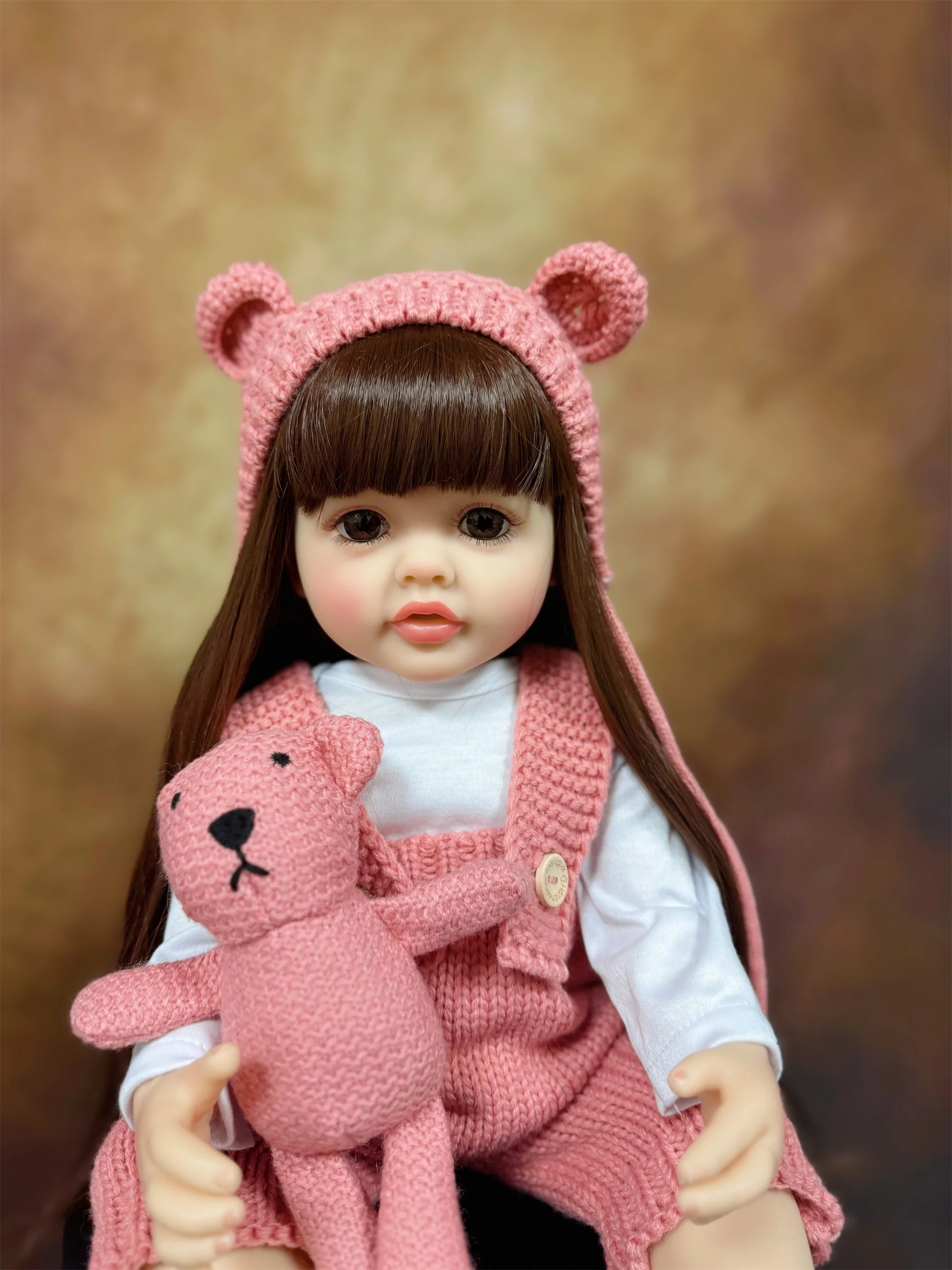 Doll Clothes For 19-22Inch Reborn Baby Doll 48-55cm Reborn Toddler Doll Clothes Accessories Jumpsuit Dress Sweater Knit