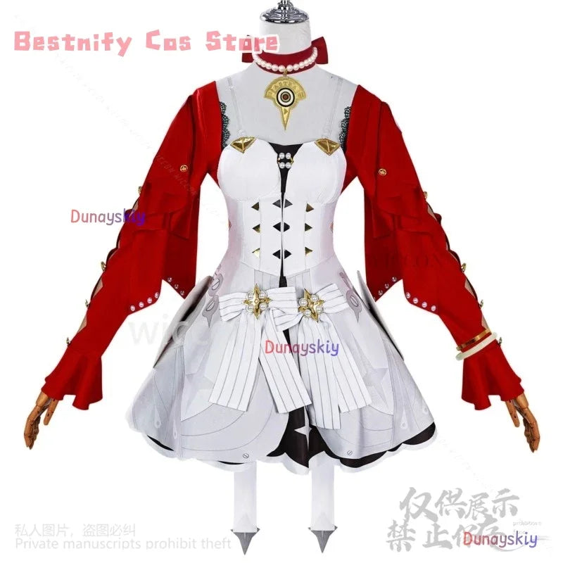 CosplayAnime Game Zenless Zone Zero ZZZ Cosplay Astra Yao Idol Costume Red Coat Dress Lolita Wigs For Girls Woman Halloween Cosp