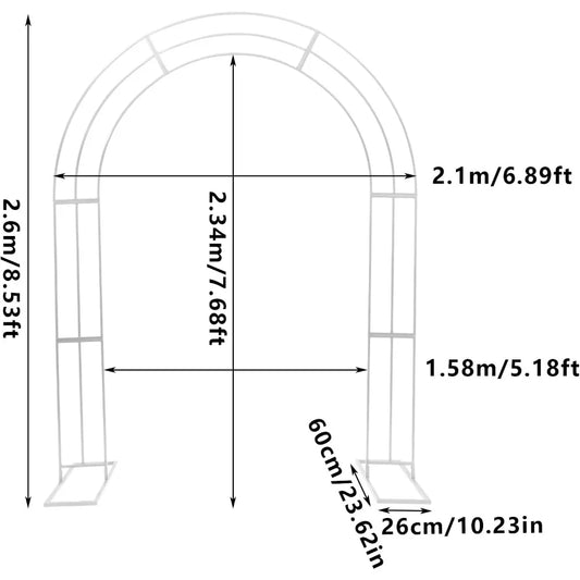 Geometric Balloon Flower Holder Frame w/Sturdy Base - Indoor Outdoor Heavy Duty Large Backdrop Balloon Archway Decoration Backgr