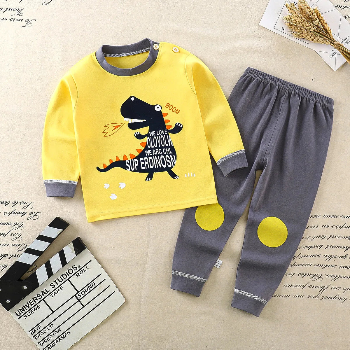Children Underwear Set Boys Cotton Pajamas Girls Baby Autumn Clothes Long Sleepwear Cotton Kids Home Clothes Children's Clothing