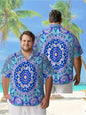 Men's Plus Size Hawaiian Shirts Dream Mandala Prints Pattern, Unisex Aloha Shirts,New in Summer Tops Tee,streetwear