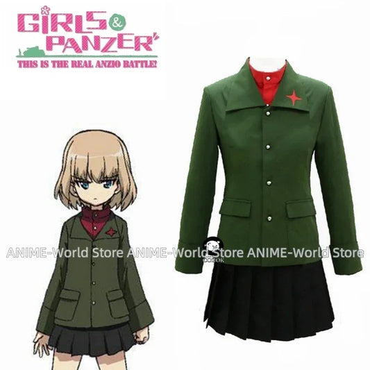 《Custom Size》GIRLS und PANZER Katyusha Nonna suit Cosplay costume Carnaval Halloween Christmas Costume