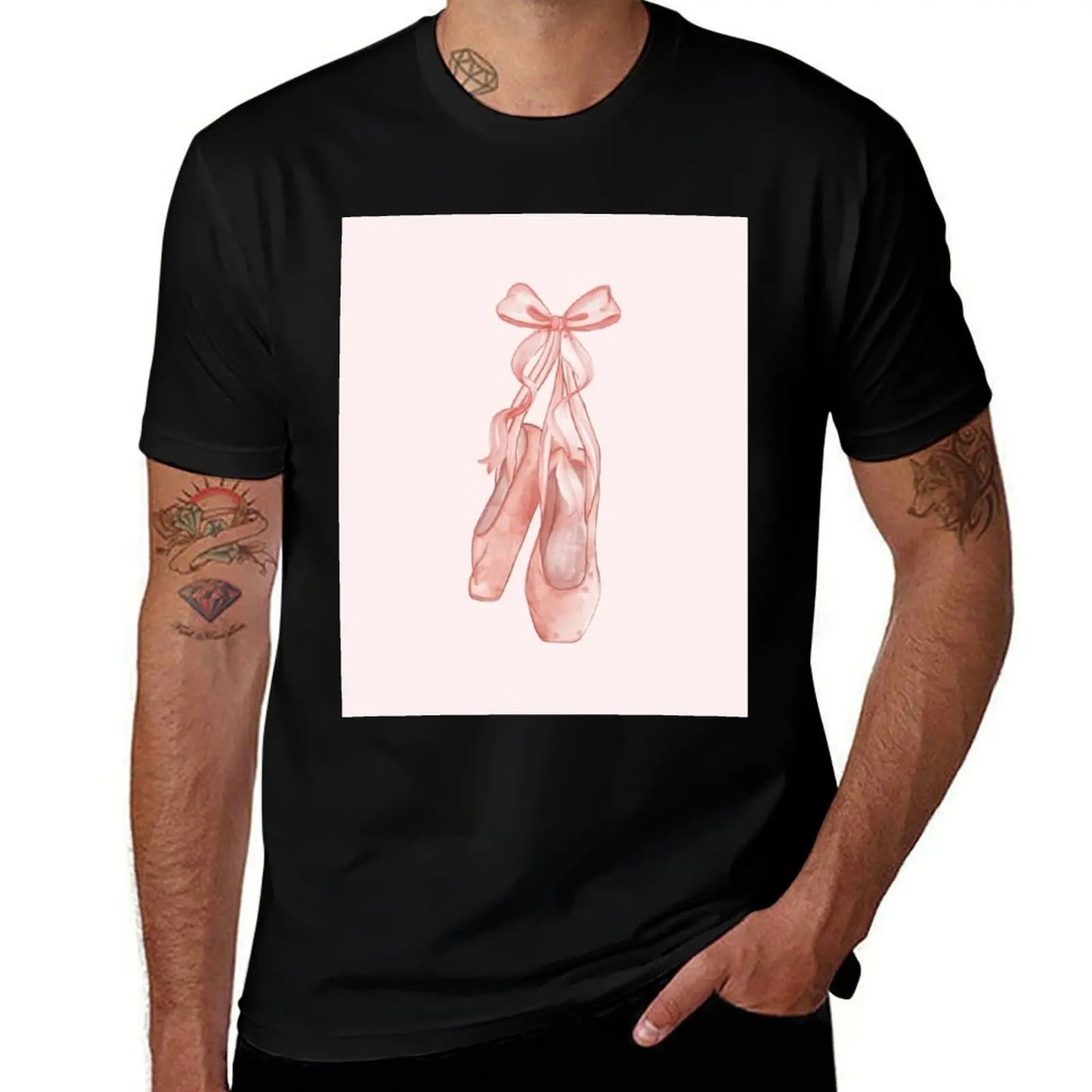 Ballet Dreams – Pink Pointe Shoes with Ribbon T-Shirt vintage t shirts funny meme t-shirts croswit shirt man t shirts men