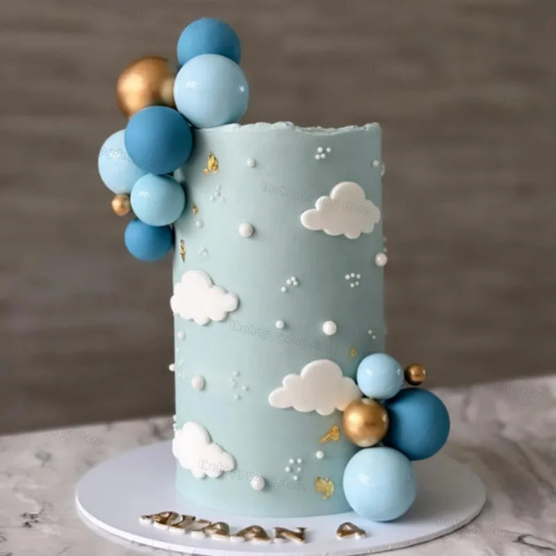 48/24/6Pcs White Cloud Cupcake Toppers Boho Rainbow Cake Decorations for Birthday Wedding Baby Shower Party Cake Cupcake Decor