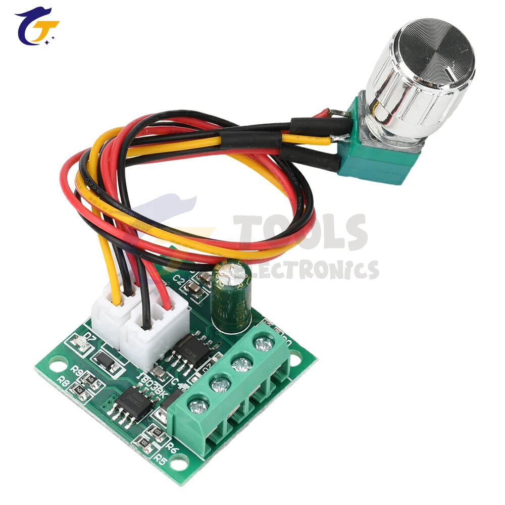 PWM DC Brush Motor Speed Controller DC Motor Regulator Control Module DC 1.8V 3V 5V 6V 12V 2A Speed Controller