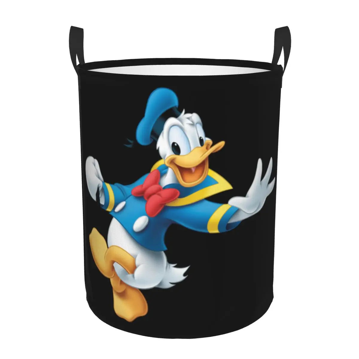 Custom Donald Duck Cartoon Laundry Basket Foldable Large Clothes Storage Bin Baby HamperCustom