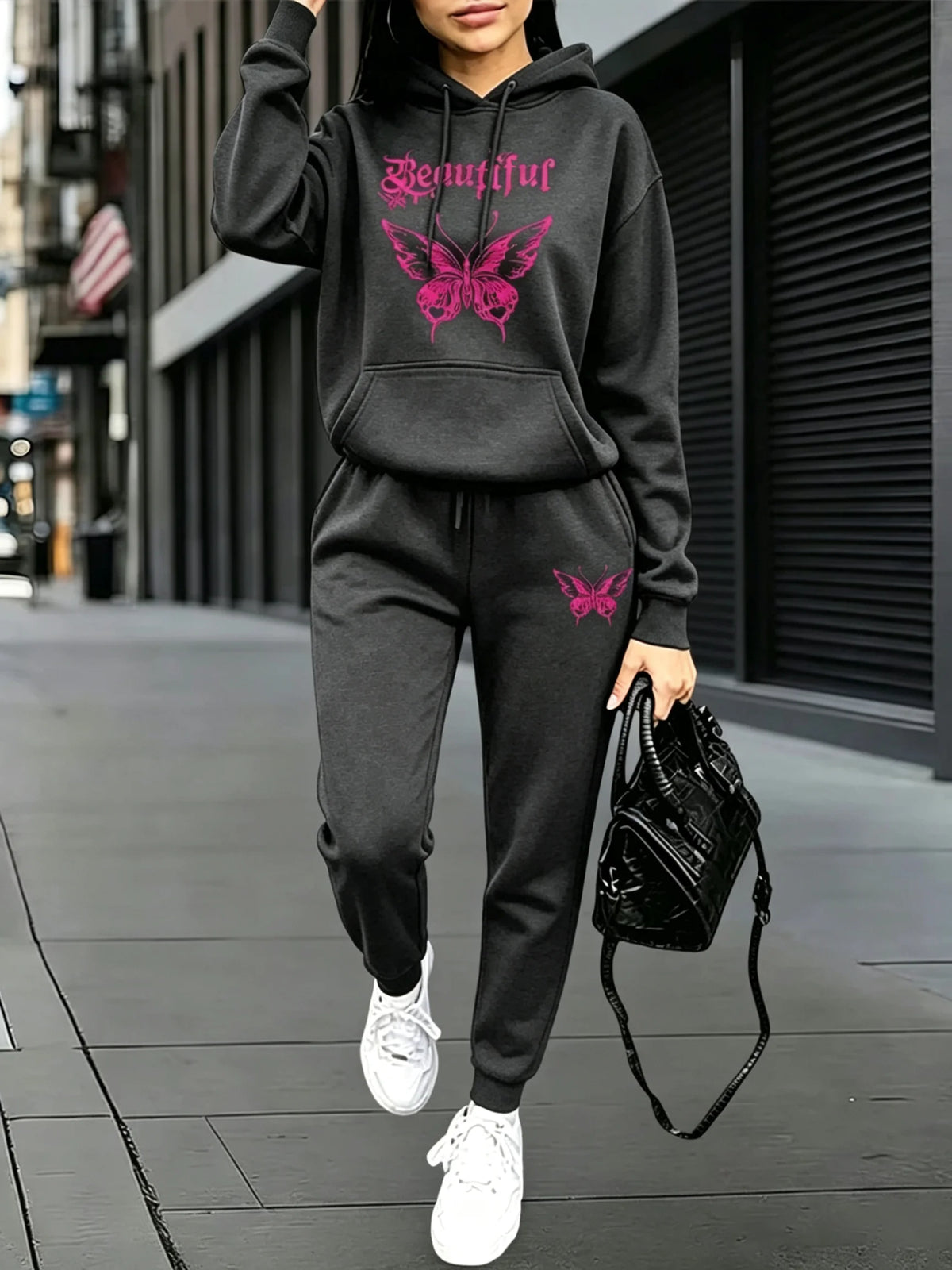 2026 Fashion Tracksuit for Women Autumn Winter Daily Casual Sports Jogger Sets Hoodies + Sweatpants Home Outdoor Comfort Outfits