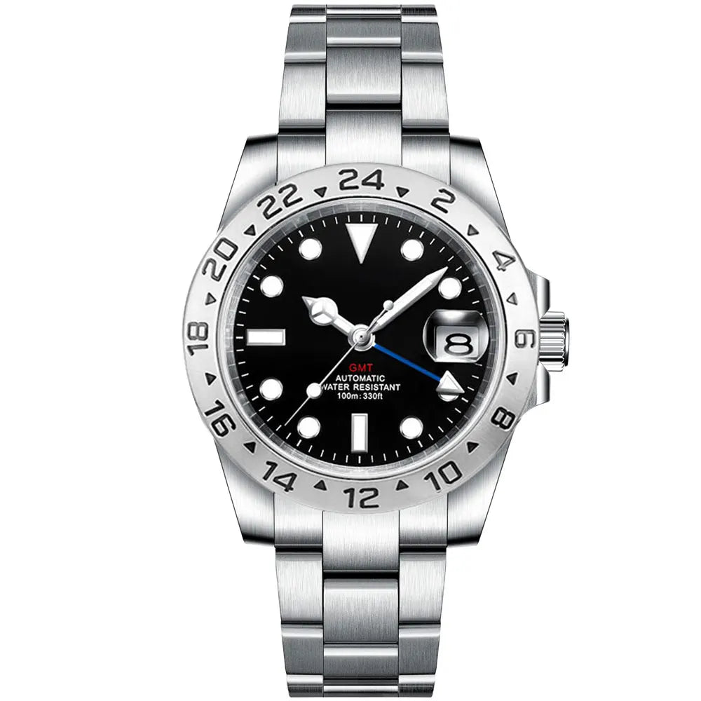 39MM Custom logo/name  Sapphire NH34 Automatic Mechanical Mens WristWatch Sterile Dial 10Bar Luminous Sport Male Clock