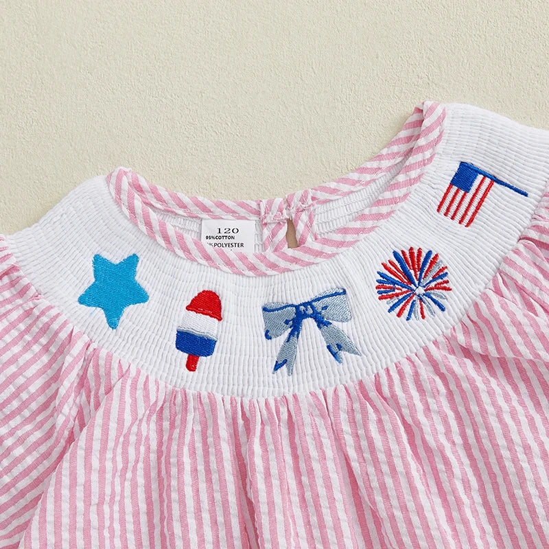 Toddler Girl Sleeveless Floral Print Ruffle Hem Dress Summer Casual A-Line Dress with Bow Detail and Embroidery