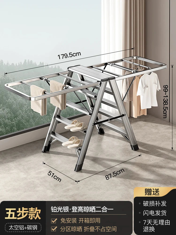 Modern Adjusable Clothes Hanger Mulifunction Pretty Bathroom Clothes Drying Rack Organizer Foldable Appendiabiti Home Furniture