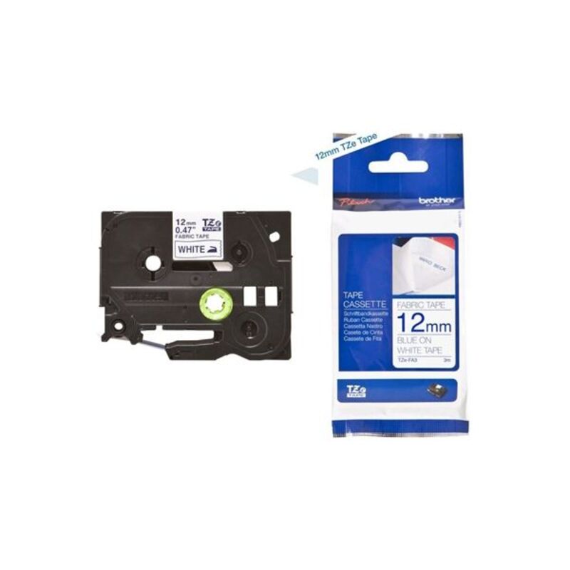Laminated Tape for Labelling Machines Brother TZEFA3 Blue White