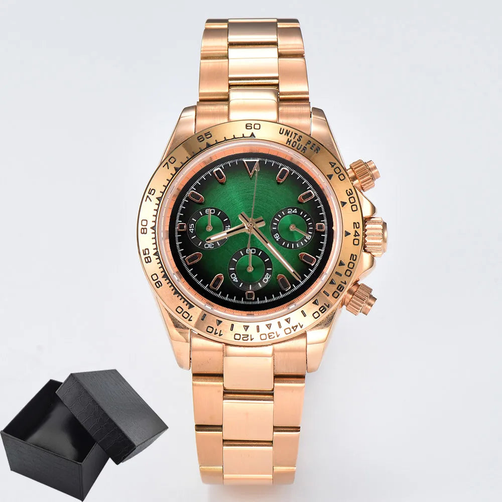 VK63 watch 39.3mm Luxury Watch Men's Chronograph Men's watch vk63 case rose gold watches VK63 Men's Chronograph Waterproof 10ATM