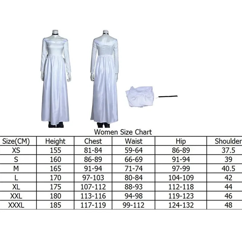 AA wat Adult Fantasy Chucky Bride Cosplay Dress Costumes Women Necklace Outfits Halloween Carnival Party Suit2025 New