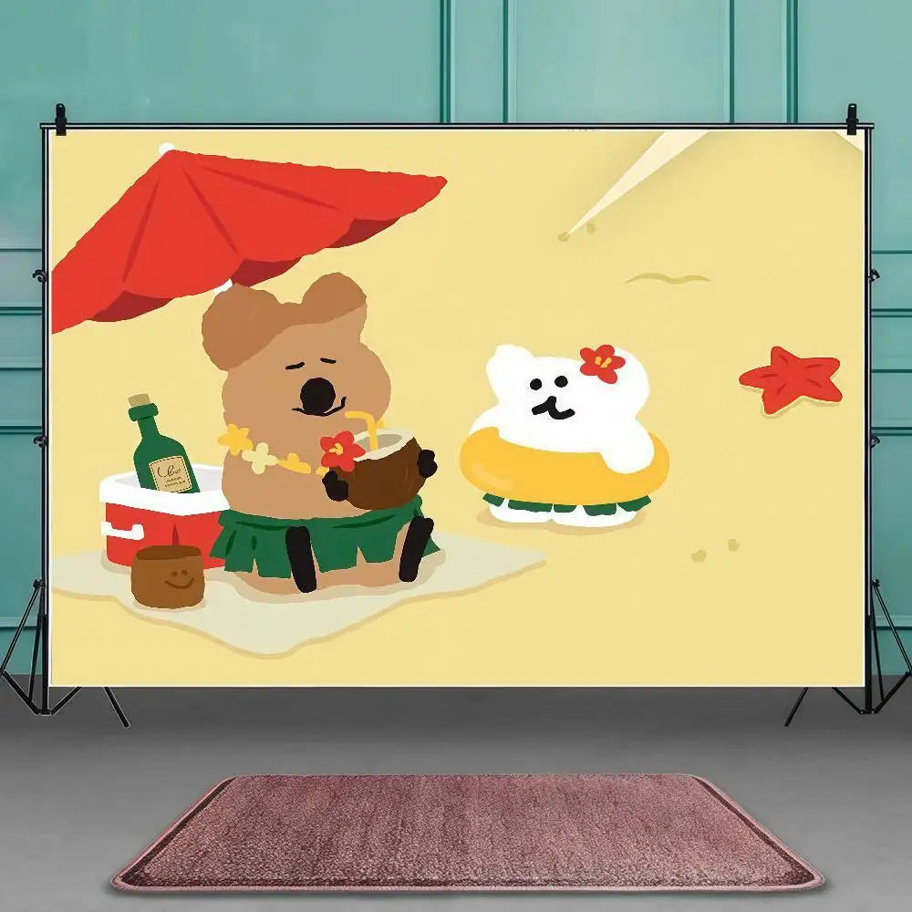 Cute Dinotaeng Bear Photography Backgrounds For Kids Birthday Party Children Portrait Photo Backdrops