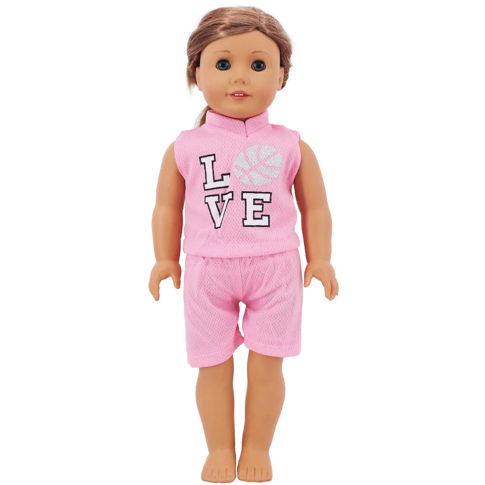 43Cm Baby Doll Clothes Accessories Pink Series Pajama Swimsuit for 18inch Girl American & 43 cCm Baby Reborn Doll,Our Generation