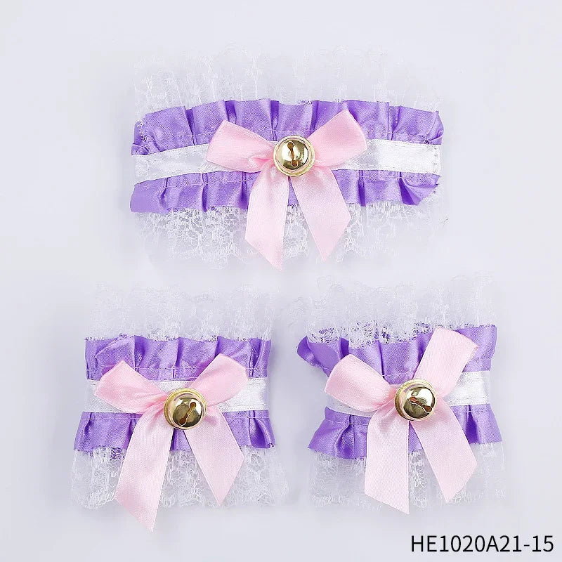 Womens Halloween Maid Lace Cat Ear Headband Hair Accessories Cat Ear Headband Long Tassel Japanese Animation Cosplay Accessories