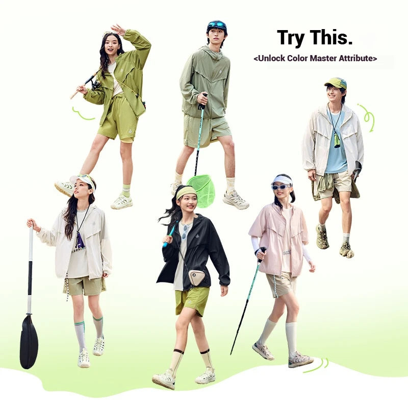 Xtep Waterplaying Outfit Sunscreen Coat 2025 Spring Waterproof UV Protection Quick-dry Loose Cool Hood Pocket 875227140011