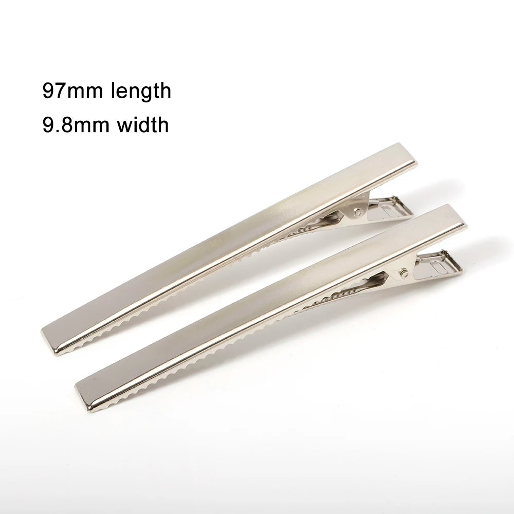 50/20pcs Metal Hair Alligator Clips 20mm/30mm/97mm Hairclips Bases DIY Jewelry Handmade Hair Accessories Components Findings