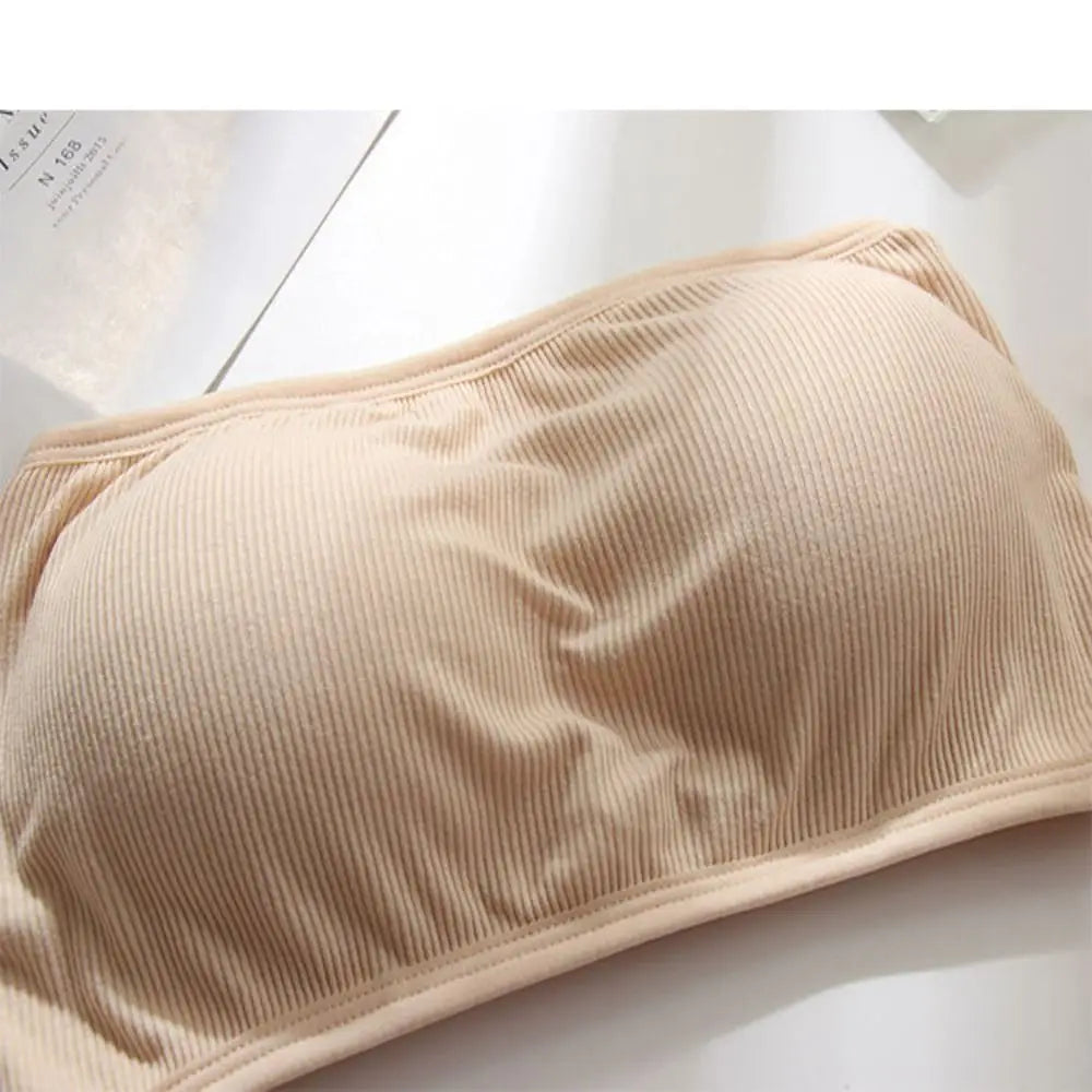 Invisible Chest Strapless Bra Fashion Cotton Sexy Tube Top Inside Dress Female Lingerie Chest Wraps Summer