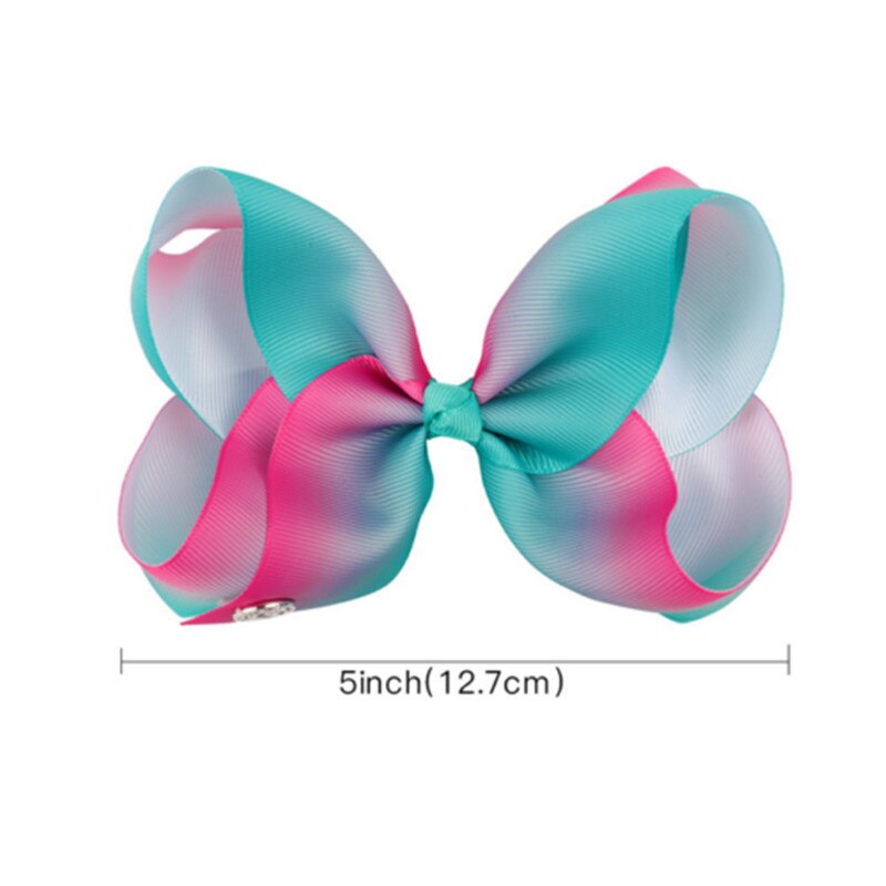 4Pcs Sets Grosgrain Ribbon Hair Bow With Clip For