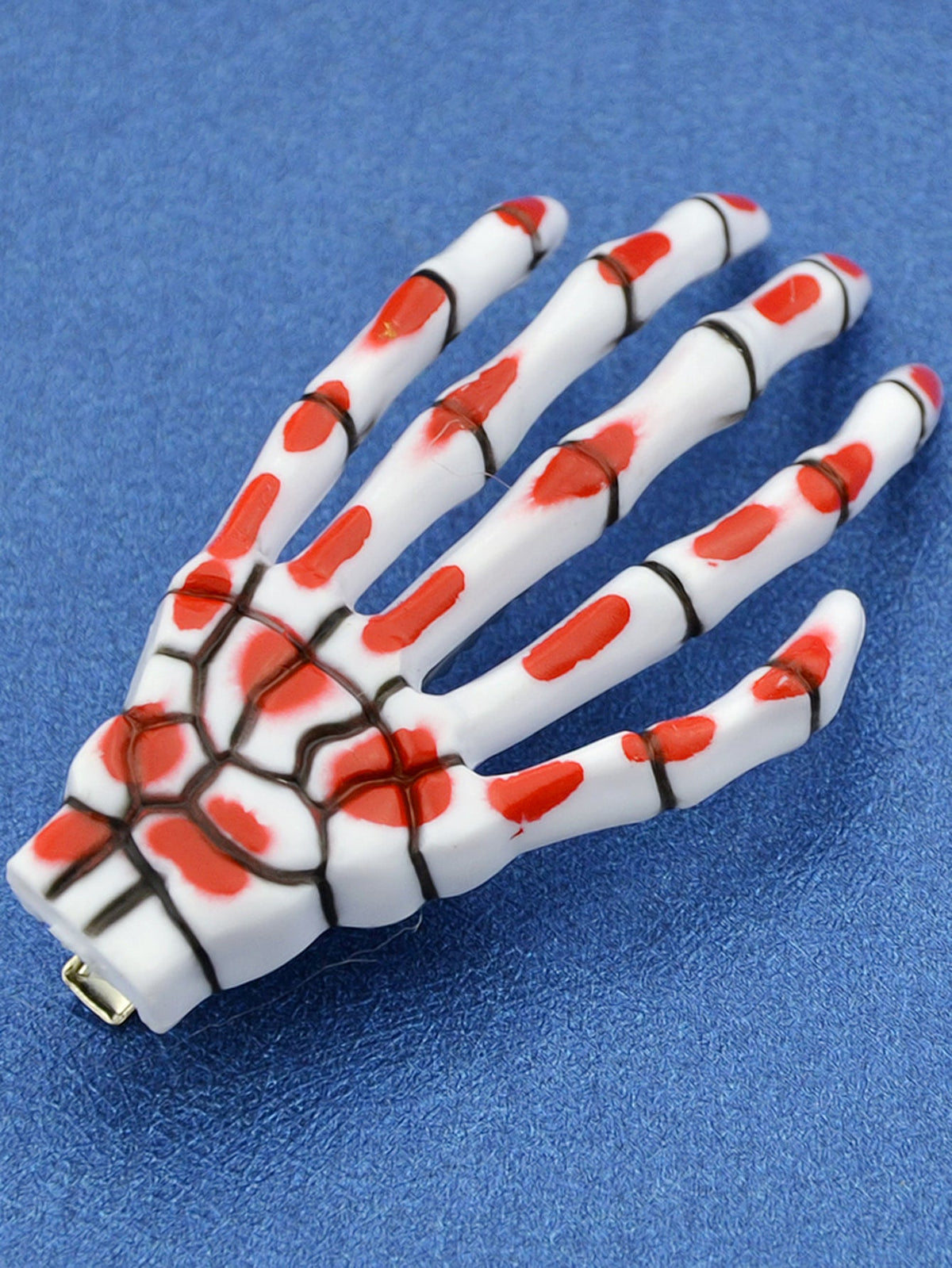 Gothic Halloween White Skeleton Hand Bone Hair Clips Hairpins Cosplay