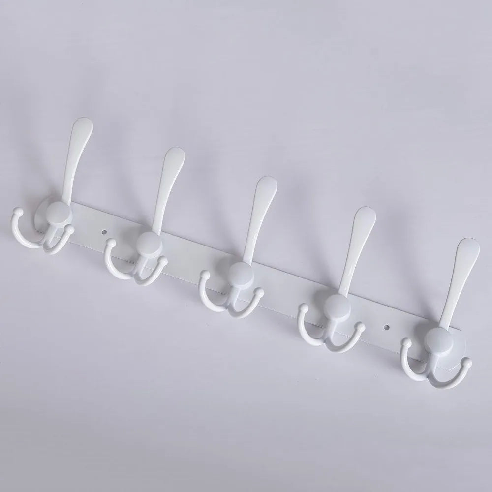 coat rack wall mount,coat hooks wall mount,coat hanger wall,wall coat rack,hook rack rail,5 triple hooks for hanging coats,jack