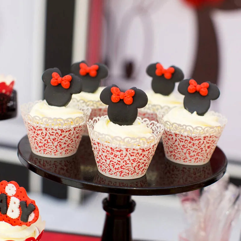 50pcs Lace Cupcake Wrapper Hollow Muffin Cupcake Paper Cups For Baby Shower Wedding Birthday Party Baking Fondant Dessert Decor